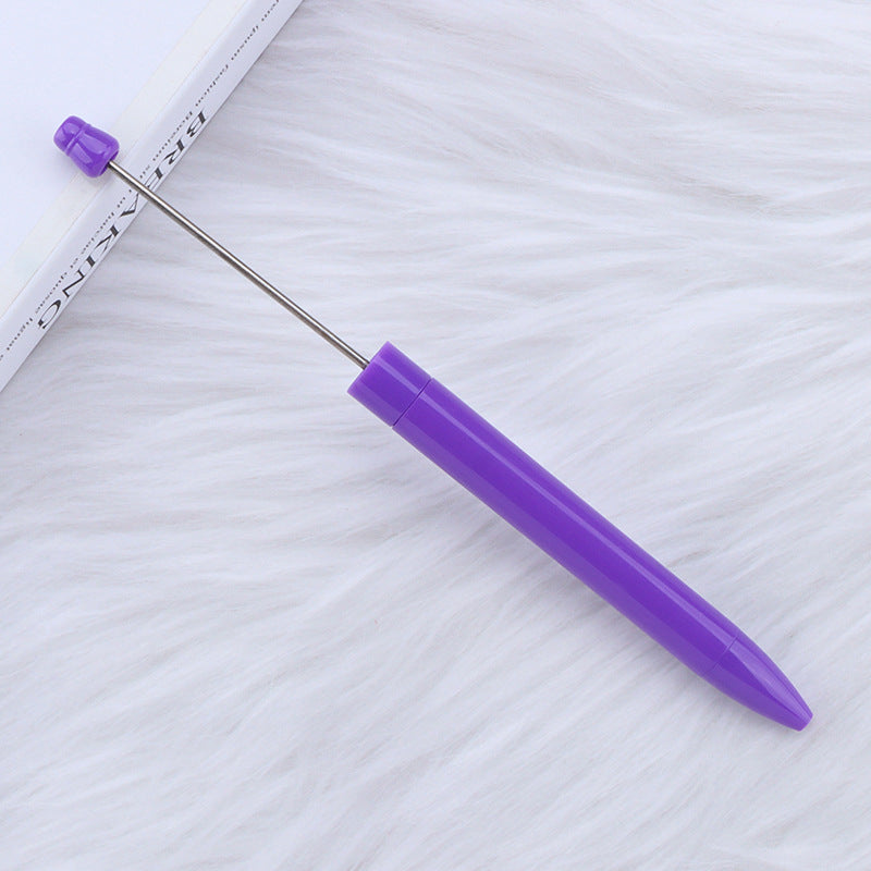 Wholesale 5pcs Beadable Pens Simple Plastic DIY Pen Office Supplies